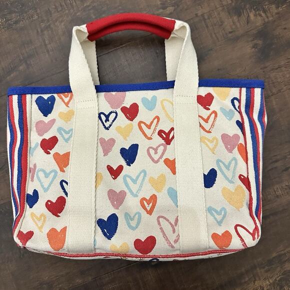 NWT BRIGHTON Red White And You Mini Canvas Tote Crossbody Bag - Picture 7 of 7